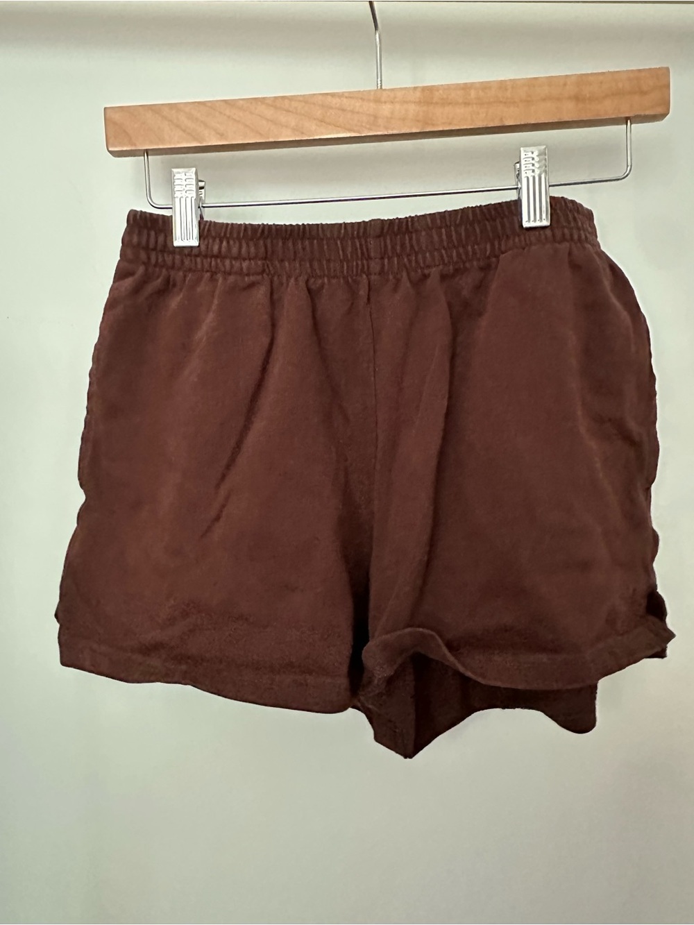 Women's Brown Elastic Waist Lounge Shorts Wild Fable